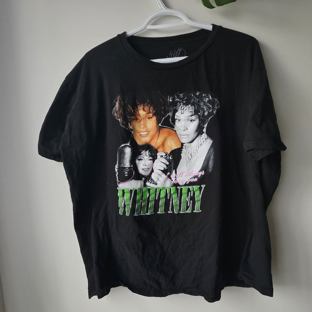 Whitney Houston "I will always love you" Black Tshirt
